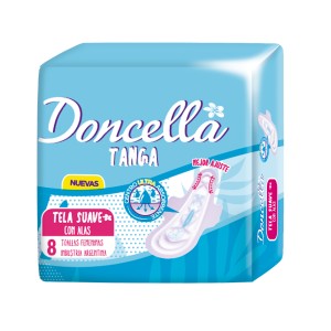 DONCELLA TOALLA TANGA C/ALAS x 8u